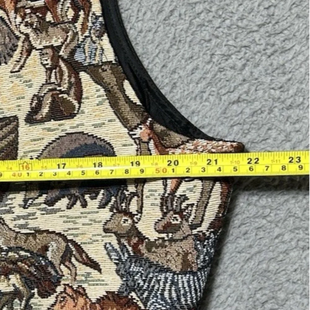 VTG Bobbie Brooks Noahs Ark Vest Sz M Animals Lions Elephant Deer Christian - Picture 6 of 11